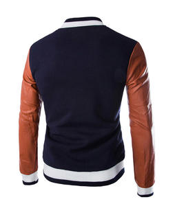 Chaqueta Varsity Personalizada para Hombre, Talla Grande, Mangas de Cuero Genuino, Parches de Chenilla de Alta Calidad, Bordado de Letras en Lana - Product Image 2