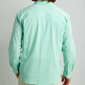 Chemises de travail personnalisées pour hommes grandes tailles, confortables, respirantes, à manches courtes, pour la randonnée, la pêche, protection UPF 50+, coupe-vent, boutonnées - Product Image 5