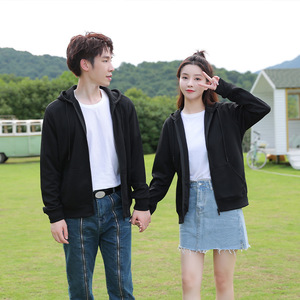 High Quality Women Sweater Long Sleeve Zipper Hooded Sweatshirt Logo Printed Class Party Uniform - Product Image 3