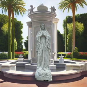รูปปั้นแกะสลักด้วยมือของ Virgin Mary ดีไซน์ทันสมัยรับประกัน1ปีสำหรับการติดตั้งในสถานที่ - Product Image 1
