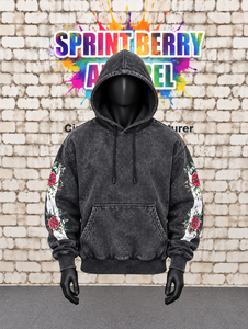 Sudadera con Capucha Personalizada con Lavado Ácido, Unisex, Estilo Vintage, Proveedor Mayorista - Product Image 1