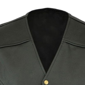 Gilet en cuir professionnel pour motards, personnalisable avec logo, gilet de moto en cuir véritable, fournisseur en gros OEM ODM - Product Image 3