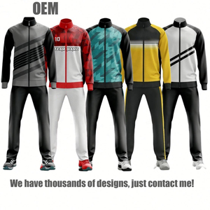 Custom Sublimation Printed Men's <b>Polyester</b> <b>Tracksuit</b> Set Full Zip Jacket Jogger Sports Team Uniform Wholesale OEM - Product Image 3