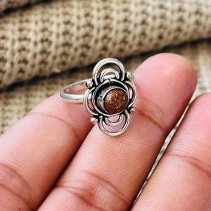 <b>Boho</b> Red Sunstone Brass <b>Ring</b> <b>Silver</b> Plated Vintage Handmade Wholesale <b>Ring</b> For Women - Product Image 6