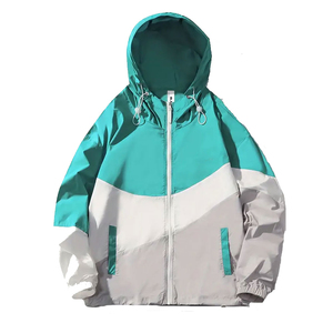 Plus Size Solid Two-Piece Windbreaker <b>Jacket</b> and Shorts Tracksuit Set Custom Design Spandex/Cotton - Product Image 1