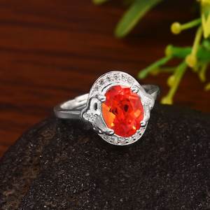 Anillo de Zafiro Padparadscha de Ceilán, Plata de Ley 925, Chapado en Oro de 14K, Joyería de Compromiso Hecha a Mano, Regalo - Product Image 4