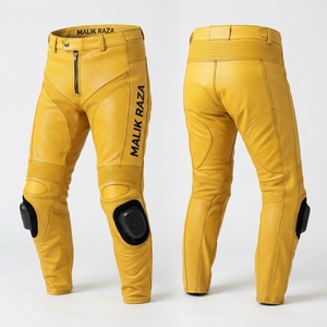 Pantalones de Motocicleta de Cuero Genuino Transpirable para Hombre y Mujer, Medidas Personalizadas, Perforados, para Carreras - Product Image 4