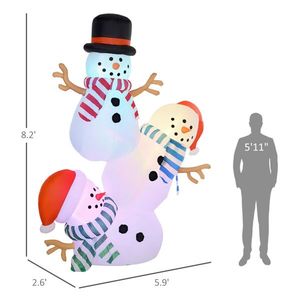 Christmas Snowman Inflatable Outdoor Holiday Yard Decorations Festive Christmas Decor for Your Home or Garden - Product Image 4