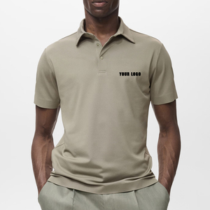 Chemise décontractée de luxe pour homme en coton tricoté respirant, qualité supérieure, manches courtes, personnalisable, service OEM en gros - Product Image 1