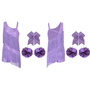 Tenues de danse de cheerleading pour filles de 6 à 16 ans, ensembles de justaucorps pour les fêtes, les spectacles de danse, les compétitions - Product Image 4
