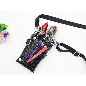 THT Wears - Bolsa de herramientas de peluquería de cuero PU con cinturón, estuche para tijeras, soporte multibolsillos para equipo de salón, detección de agujas - Product Image 1