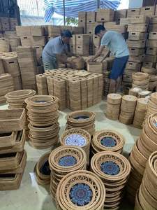 Bandeja de Mimbre Vietnamita Premium para Decoración de Apartamentos de Lujo, Accesorios de Cocina de Alta Calidad con Acabado Artesanal Natural - Product Image 6