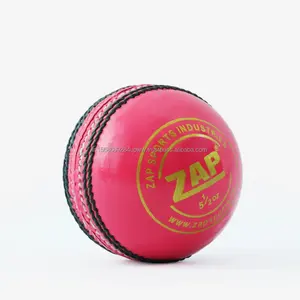 Balle de cuir de cricket de tournoi ZAP de qualité finie à la cire unique à vendre du fabricant indien au meilleur prix - Product Image 6