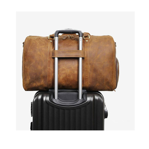 Custom Leather <b>Duffel</b> <b>Bag</b> Large Capacity Travel Weekender Overnight <b>Bag</b> OEM Supplier - Product Image 6
