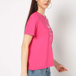 Camisetas de Mujer a la Moda con Cuello Redondo, Corte Regular, Manga Corta, Camisetas de Verano Disponibles en Varios Colores, Camisetas Lisas al por Mayor - Product Image 2