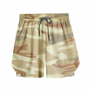 Shorts Bermuda pour Hommes en Polyester Respirant à Séchage Rapide, Personnalisables, avec Cordon de Serrage et Logo Avant, Taille Mi-Haute - Product Image 6