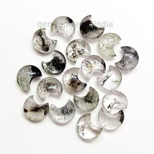 Diamante Herkimer Natural en Forma de Luna Creciente de 9mm, Gema Lisa Tallada a Mano, Cristal Decorativo, Precio al por Mayor para Fabricación de Joyería - Product Image 1