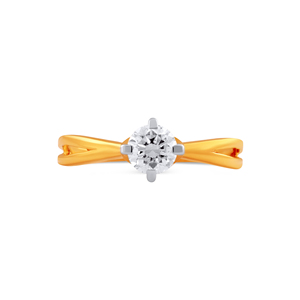 Anillo de Diamantes Solitario Clásico Brillante, Anillo de Diamantes Solitario de Corte Brillante Redondo en Oro de 18K de Primera Calidad, Elegante Anillo de Compromiso para Mujer - Product Image 3