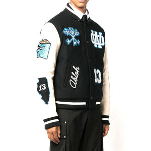 Chaqueta Varsity Personalizada de Invierno para Hombre, Chaqueta de Béisbol con Capucha, Mangas de Poliéster y Algodón, Cálida y de Alta Calidad - Product Image 2