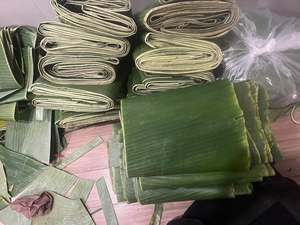 ใบตองสดจากเวียดนาม วัสดุจากใบธรรมชาติสำหรับห่ออาหาร ขนมเค้กข้าว ปลาปิ้ง ของหวาน บริการจัดเลี้ยง และขายปลีก - Product Image 6