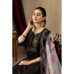 Ensemble élégant Kurti, pantalon et dupatta pour femmes - Product Image 2