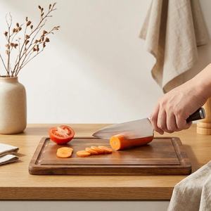 <b>Wooden</b> Rectangle Chopping Block 0.4 Cm Thick Eco-Friendly Anti Slip Dishwasher Safe for Kitchen Use Single <b>Piece</b> Package - Product Image 2