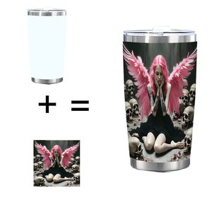 Stainless Steel Tumbler 20oz <b>Double</b> <b>Wall</b> Thermal Insulated Travel <b>Mug</b> For Camping And Outdoor Use - Product Image 1