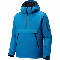 Veste de ski imperméable haut de gamme pour homme Anorak Logo personnalisé Demi-zip Pull de snowboard Veste coupe-vent Prix de gros OEM