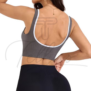 Sujetador Deportivo de Alta Sujeción para Mujer, Diseño Superior, para Yoga y Running, Tallas Grandes, Logotipo Frontal, Spandex/Nylon, Ropa Casual - Product Image 5