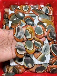 Cabujón de Jaspe Policromado de Alta Calidad, Piedra Preciosa Suelta para Joyería, Cristal Natural para Colgante - Product Image 3