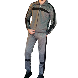 Men's Gray Tracksuit Full <b>Zip</b> <b>Hooded</b> Casual Sportswear Breathable Polyester Cotton Autumn Wear Regular Fit Side Pockets - Product Image 4