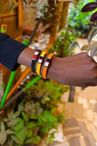 Pulsera con diseño étnico de estilo africano, brazalete ornamental para mujer, brazalete de cuerda de ganchillo hecho a mano, accesorio de joyería geométrico - Product Image 2