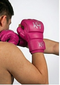 Gants de boxe demi-doigts en cuir PU respirants pour l'entraînement et le sparring, pour MMA, Muay Thai, Kickboxing, toutes saisons KLTW INT'L - Product Image 5
