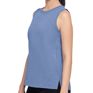 Camiseta sin mangas azul jaspeado para mujer 2026, corte holgado, estilo casual, para verano, gimnasio, yoga, ropa de calle y uso diario - Product Image 2