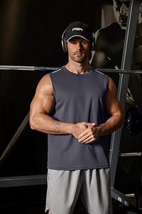 Camiseta Deportiva sin Costuras de Secado Rápido con Orificios Transpirables en Color Contrastante, Camiseta Deportiva de Poliéster Elástico con Cuello Redondo para Gimnasio - Product Image 6