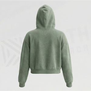 Sweat à capuche léger pour femme, coupe courte, manches longues, tissu doux, look décontracté, idéal pour les voyages, la maison, la salle de sport, le travail - Product Image 2