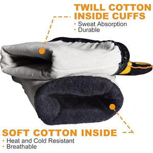 Gants de soudage TIG MIG OEM ODM en cuir durable, compatibles écran tactile, pour extérieur, couleur personnalisable, en vente - Product Image 5