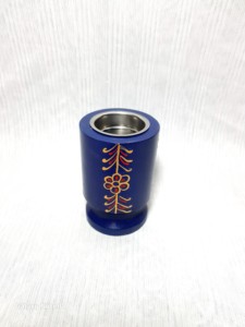 Brûleur d'encens religieux artisanal en bois de manguier écologique avec gravure laser, diffuseur aromatique et insert métallique toutes saisons - Product Image 2
