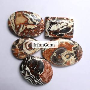 Irfan Gems Vente en gros de pierres précieuses ovales en quartz jaspe naturel 20-40mm 7-12g en vrac pour la fabrication de bijoux du Rajasthan - Product Image 3