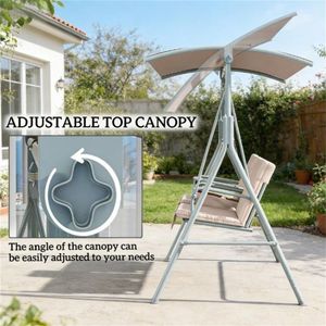 Sedia a Dondolo da Esterno per Portico, Giardino e Terrazza - Design Versatile per Arredamento Casa - Product Image 4