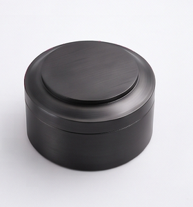 Organizador de Frutos Secos y Caja para Dátiles de Hierro Metálico de Alta Gama |   Recipiente de Almacenamiento Redondo Negro de Lujo con Tapa para Envasado de Alimentos de Lujo - Product Image 2