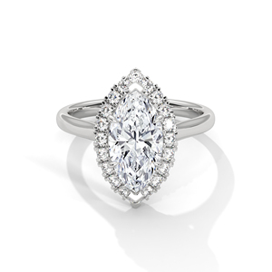 925 Silver Silver Ring For Women Solitaire Marquise Cut Diamond Ring for Everyday Wear Office Use And <b>Wedding</b> Elegant Gift - Product Image 1