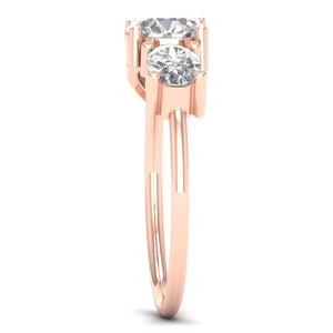 REYES Luxury 925 Sterling Silver GRA Certified Moissanite Engagement <b>Ring</b> For Women Rose Gold Rhodium Plated Fine Jewelry - Product Image 3