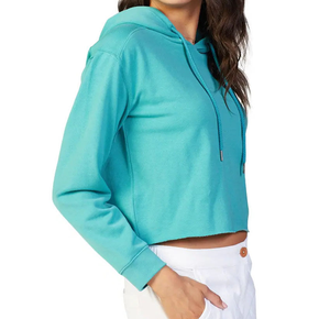 เสื้อฮู้ดครอปพิมพ์ลายโลโก้ตามสั่ง แขนยาว ผ้าฝ้าย 100% ขายส่งสำหรับผู้หญิง - Product Image 3