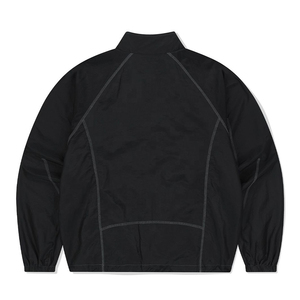 Men's Black Windbreaker Tracksuit Set Full Sleeve Zipper Jacket <b>Shorts</b> Side <b>Pockets</b> Quick Dry Sporty Style Lightweight Cotton - Product Image 3