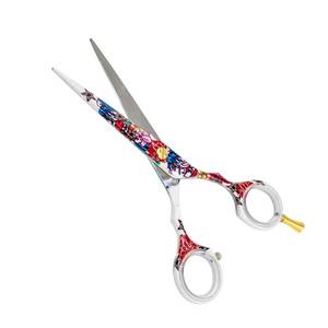Ciseaux de coiffure professionnels en acier inoxydable 440C, lame tranchante, manche moyen, réutilisables, légers, pour droitiers - Product Image 2