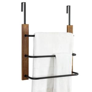 Porte-serviettes en métal et bois très vendu, offrant durabilité, organisation et style dans un seul accessoire essentiel - Product Image 1
