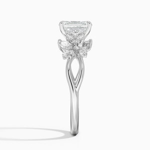 BOJ <b>Ring</b> 083 <b>Emerald</b> Cut 925 <b>Silver</b> Flower Cluster Solitaire Diamond <b>Ring</b> 2ct D Color VVS1 Moissanite GRA Certified Low Price - Product Image 3