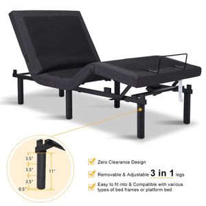 Cama Eléctrica con Dos Motores, Masaje de 2 Puntos y Control Remoto Inalámbrico, Capacidad de 397 lb - Product Image 6