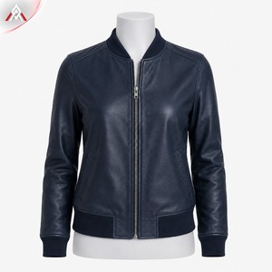 Chaqueta de Cuero para Mujer, Cuero de Primera Calidad, Ajuste Suave y Cómodo, Construcción Duradera, para Moda Casual y Uso Diario - Product Image 1